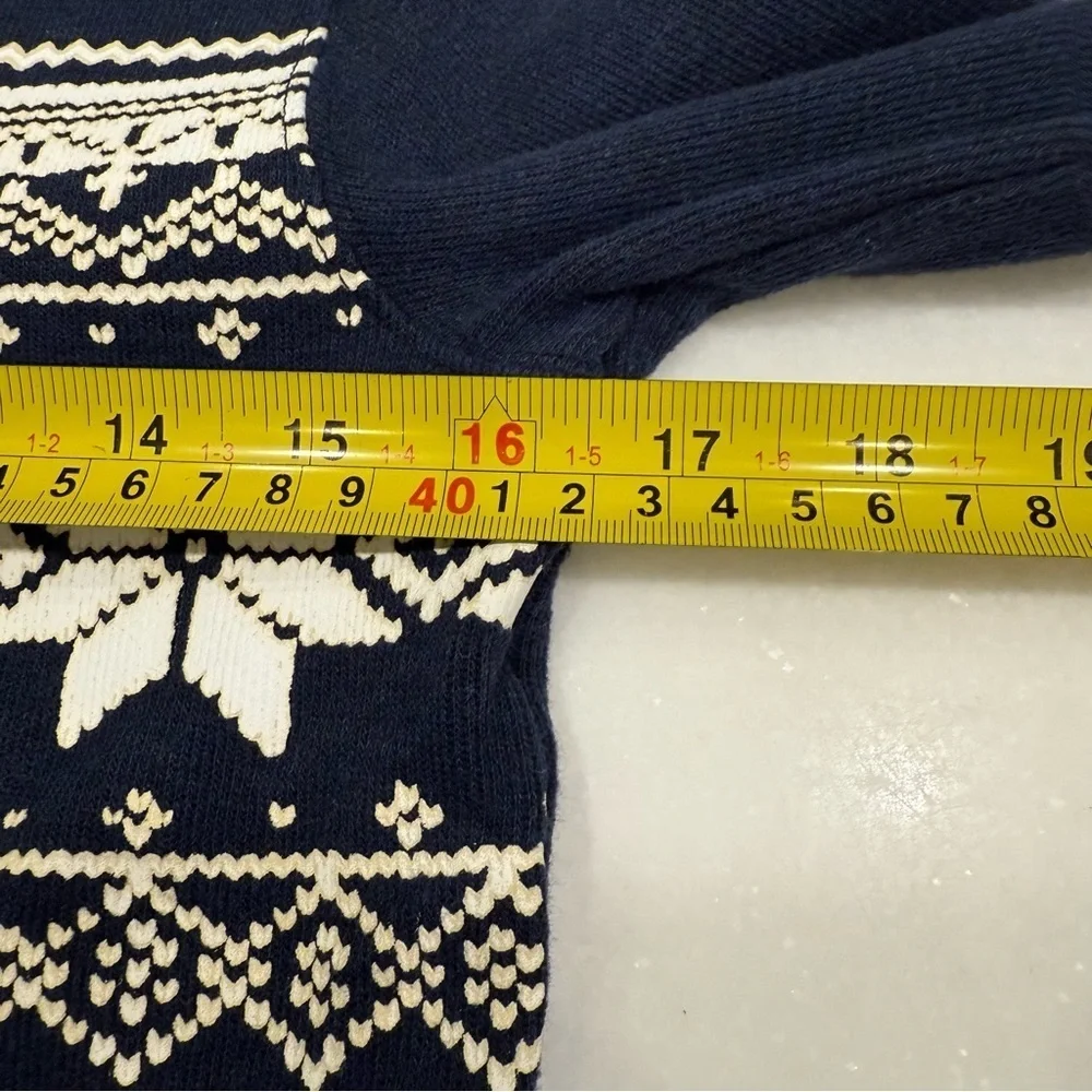 Ralph Lauren Boys 2 PCs Set Blue Snowflake 1/4 Zip Sweater & Plaid Shirt M 10-12
